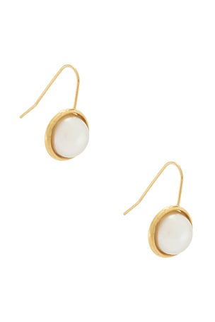 SHASHI BOUCLES D'OREILLES PENDANTES BEZEL en Ivoire