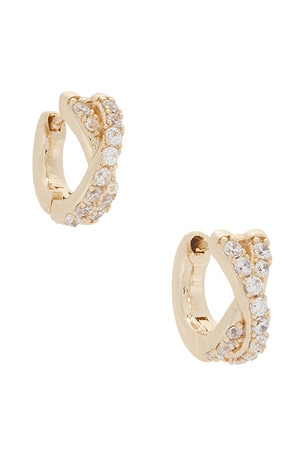 Staci Pave Huggies Earrings SHASHI