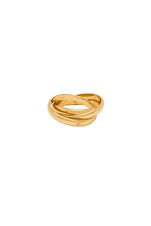SHASHI Leah Ring in Metallic Gold