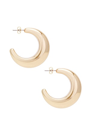 SHASHI Tsuki Hoop in Metallic Gold