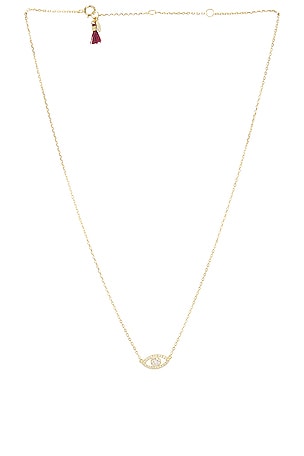 国内発送★SHASHI★Evil Eye Pave ネックレス SHASHI Evil Eye Pave Necklace in Gold | REVOLVE