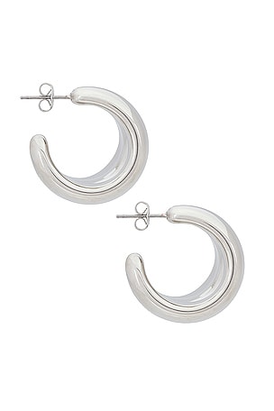 SHASHI Kasumi Hoop in Metallic Silver