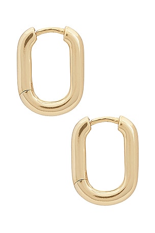 SHASHI Cosmo Huggie in Metallic Gold