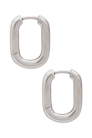 SHASHI Cosmo Huggie in Metallic Silver
