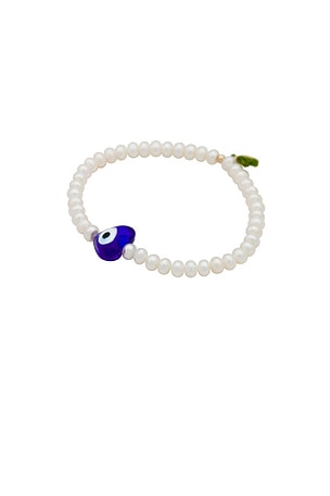 SHASHI Mati Pearl Bracelet in Ivory