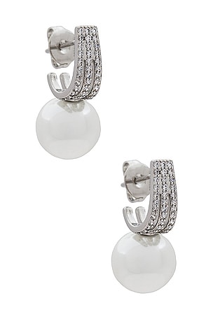 Classique Pave Pearl Earring SHASHI