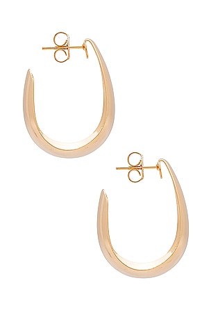 SHASHI Aria Hoop in Metallic Gold