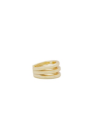 SHASHI Erin Pave Ear Cuff in Metallic Gold