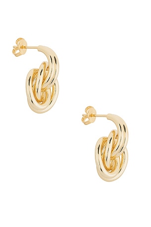SHASHI Petra Earring in Metallic Gold