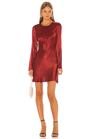 Shona Joy Joan Bias Mini Dress in Ruby Red REVOLVE