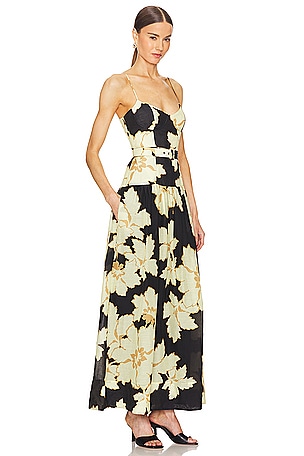 Shona Joy Lucia Bustier Maxi Dress in Black