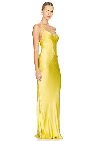 Shona Joy Sofia Spliced Maxi Dress in Yellow