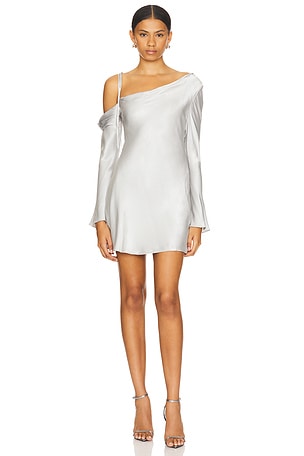 Sofia Asymmetrical Long Sleeve Mini Dress Shona Joy