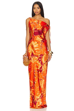 Chara Silk Tie Maxi DressShona Joy$495