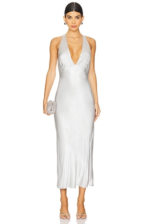 La Lune Plunged Cross Back Midi DressShona Joy$320