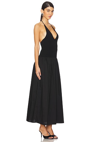 Shona Joy Aliah Halter Midi Dress in Black
