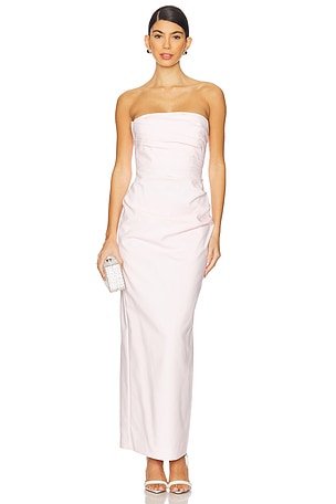 Lani Strapless Draped Maxi Dress Shona Joy