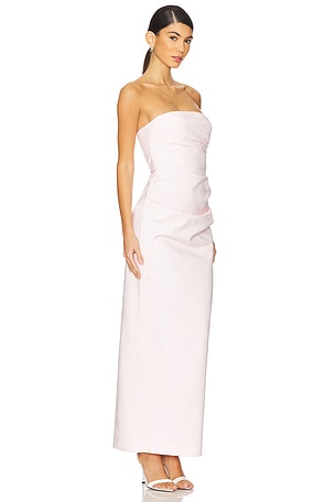 Shona Joy Lani Strapless Draped Maxi Dress in White