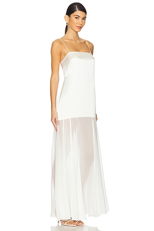Shona Joy Moraya Dropped Waist Maxi Dress in Ivory
