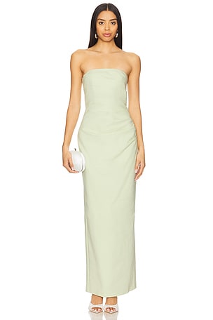Lani Strapless Draped Maxi Dress Shona Joy