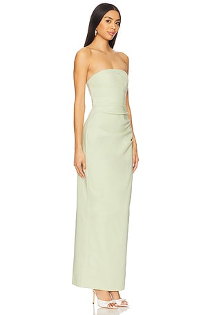 Shona Joy Lani Strapless Draped Maxi Dress in Mint