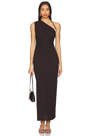 Beau Gathered Asymmetrical Maxi Dress Shona Joy