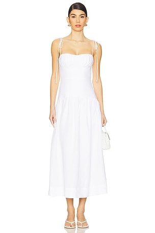 Blanc Gathered Bubble Midi Dress Shona Joy