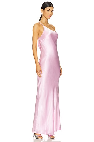 Shona Joy La Lune One Shoulder Cowl Back Maxi Dress in Pink