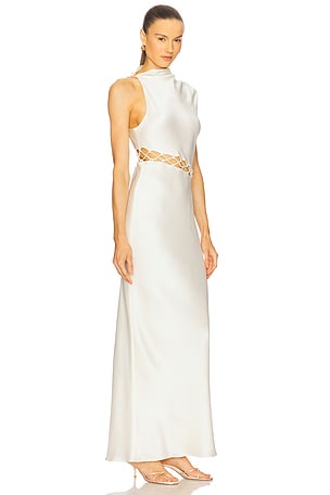 Shona Joy Huxley Maxi Dress in Ivory. Size Aus 12/US 8. Also