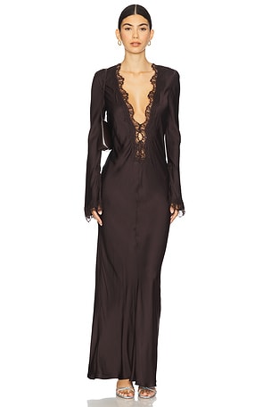 Allegra Lace Plunged Maxi Dress Shona Joy