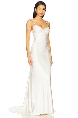 Shona Joy La Lune Low Back Maxi Dress in White