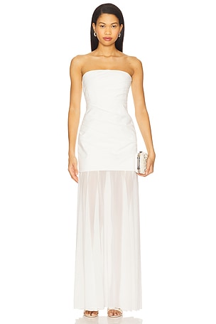 Lunar Strapless Draped Maxi Dress Shona Joy