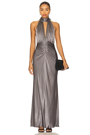 VESTIDO MAXI FRENTE ÚNICA AGNES Shona Joy