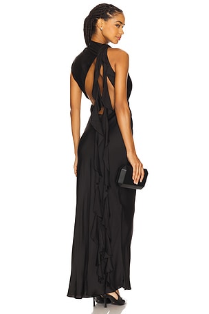 Agnes Draped Ruffle Maxi Dress Shona Joy