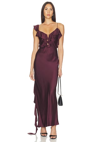 Agnes Ruffle Slip Maxi Dress Shona Joy