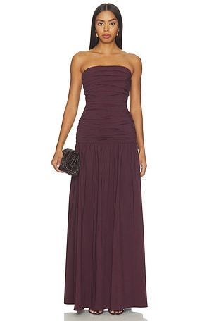 Campbell Stapless Ruched Maxi Dress Shona Joy