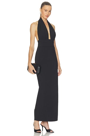 Campbell Halter Plunged Maxi Dress Shona Joy