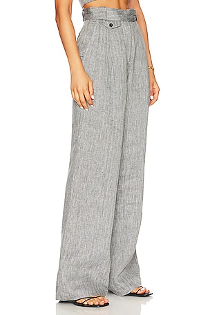 Shona Joy Amanda High Waisted Tailored Pant in Grey