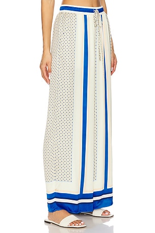 Shona Joy Meret Drawstring Pant in Blue,Ivory. Size Aus 8 / US 4/S. Also