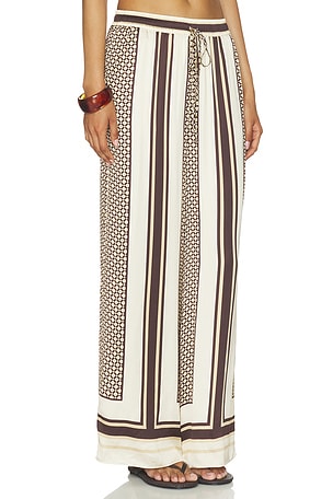 Shona Joy Meret Drawstring Pant in in Brown