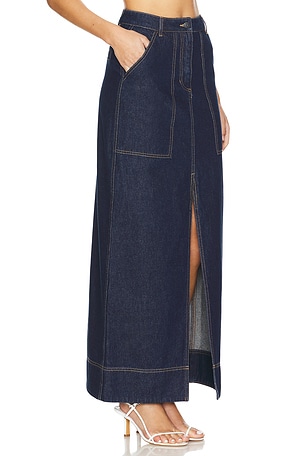 Shona Joy Rita Panelled Maxi Skirt in Blue