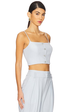 Shona Joy Simmons Cropped Cami in Light Grey