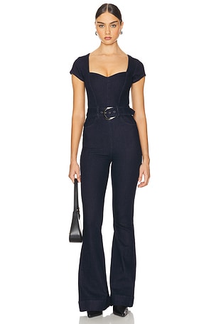 Free People Sun Valley Jumpsuit in Dark Denim REVOLVE