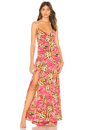 Show Me Your Mumu Nicole Maxi Dress in Truly Tropical Pebble REVOLVE