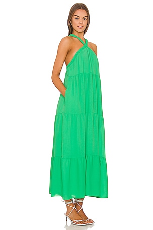 Show Me Your Mumu Hallie Halter Dress in Green