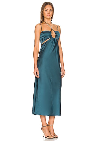 Show Me Your Mumu Codie Cut Out Dress in Teal