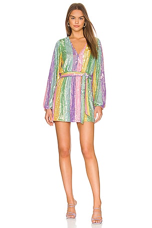 best bow dress in colorblock pink show me your mumu Best Bow Dress ~ Tan Confetti Show Me Your Mumu