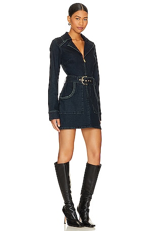 Show Me Your Mumu Outlaw Dress in Blue. Size XS. Also