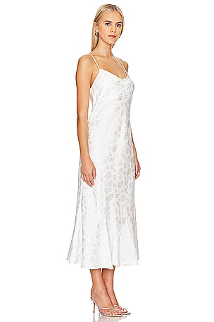 Show Me Your Mumu Show me your mumu vestido combinación midi uptown en color blanco talla XS en White Shell Satin - White