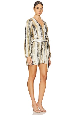 Show Me Your Mumu Wear Me Out Dress in Metallic Neutral